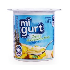 YOGUR MIGURT CON TROZOS DE PIÑA 125G