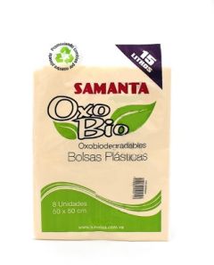 BOLSAS PLASTICAS SAMANTA 15LT X 8UN
