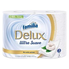 PAPEL HIGIENICO FAMILIA DELUXE ULTRA SUAVE 4 ROLLOS