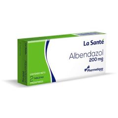 ALBENDAZOL LA SANTE 200MG 2 TABLETAS