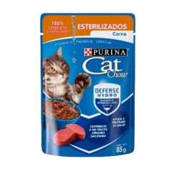 PURINA CAT CHOW CON CARNE PARA GATOS CASTRADOS 85G