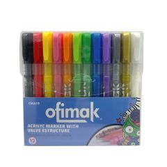 MARCADOR ACRILICO CON VALVULA 12UN